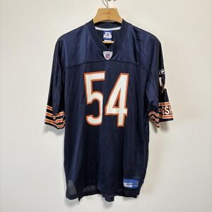 Brian Urlacher Jersey Chicago Bears Mens 2XL Blue NFL Football Reebok 54